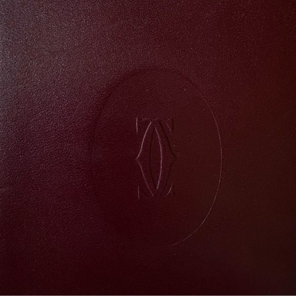 💯 CARTIER Burgundy Leather Wallet - Picture 11 of 14